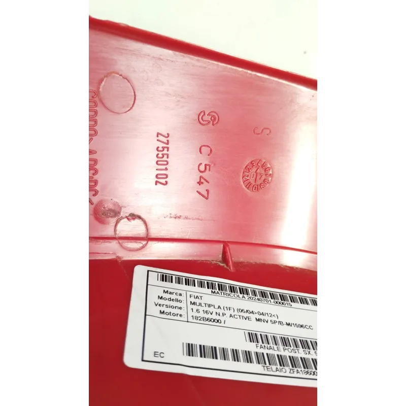 FANALE POST. SX. FIAT MULTIPLA (1F) (05/04-04/12) 1.6 16V N.P. ACTIVE  MNV 5P/B-M/1596CC