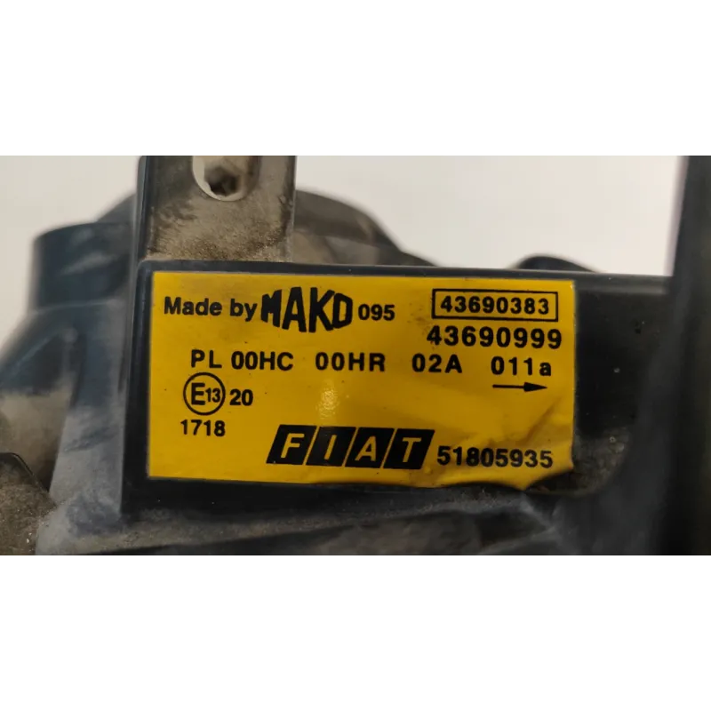 PROIETTORE SX. FIAT DOBLO (3C) (07/05-12/11) 1.3 MJT 16V ACTIVE MNV 4P/D/1248CC