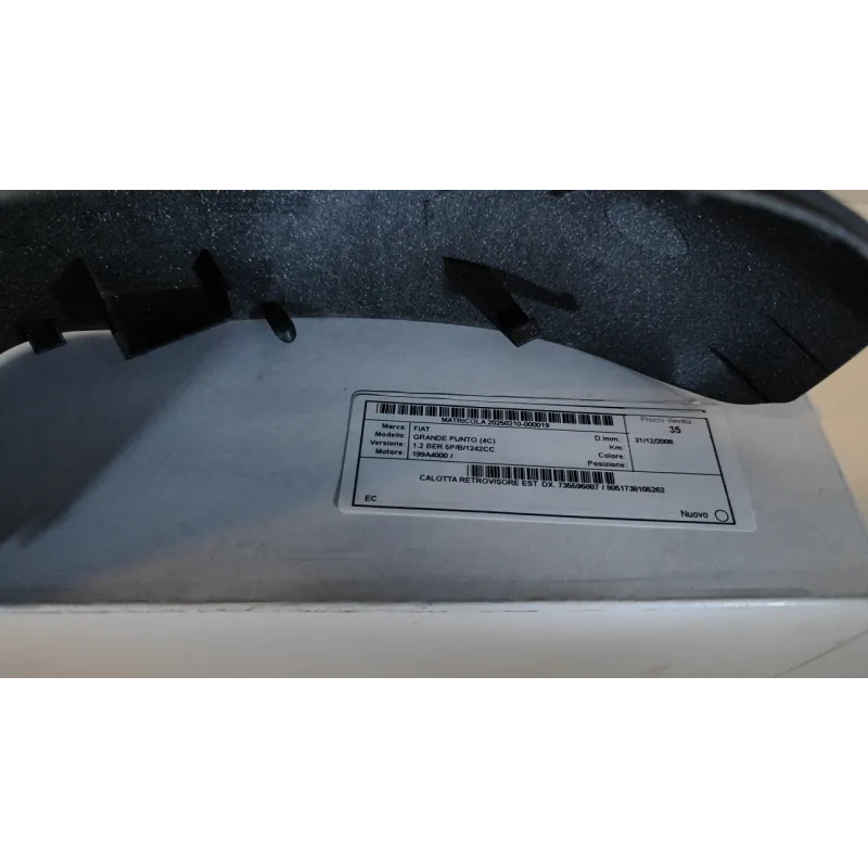 CALOTTA RETROVISORE EST. DX. FIAT GRANDE PUNTO (4C) (05/08-01/11 1.2 BER 5P/B/1242CC
