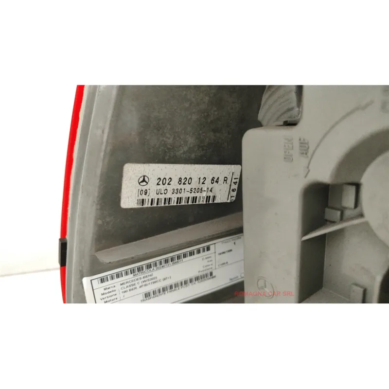 TRASPARENTE FANALE POST. DX. MERCEDES-BENZ CLASSE C (W/S202) (06/93-04/02 180 BER. 4P/B/1799CC (97)