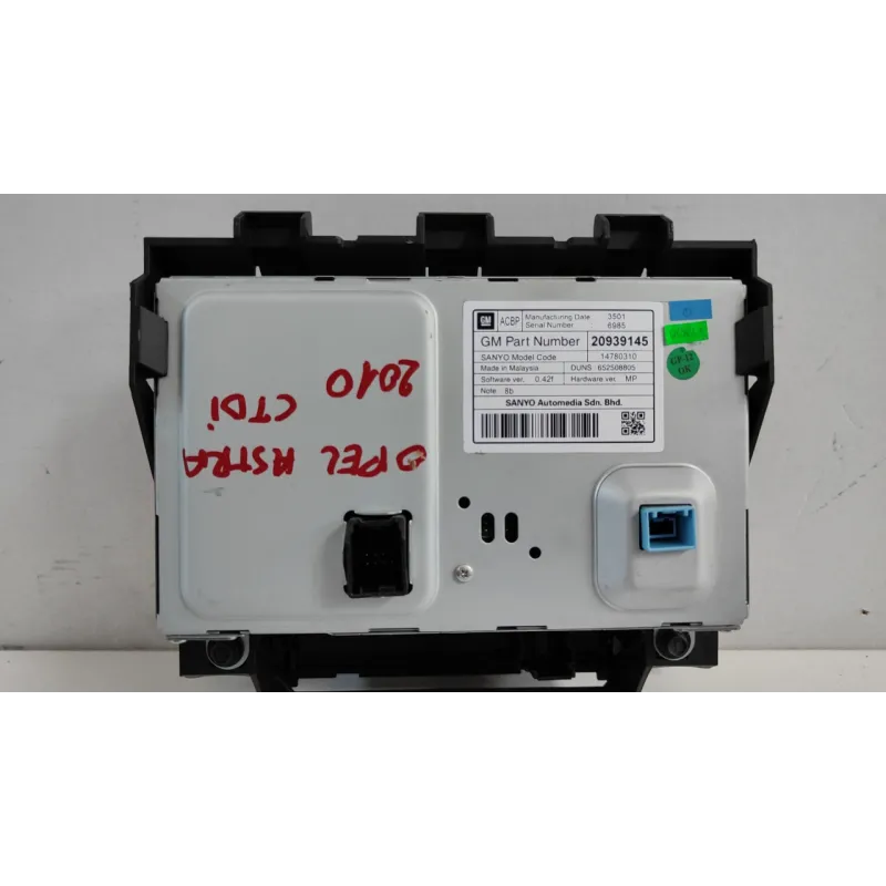 DISPLAY NAVIGATORE SATELLITARE INFO A CO OPEL ASTRA (P10) (10/09-06/18) 1.6 CDTI (81KW) S&S BER 5P/D/1598CC