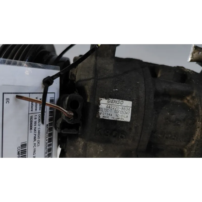 COMPRESSORE A/C FIAT DOBLO CARGO (3C) (07/05-12/11 1.6 16V NAT.PWR. PC FRG 3P/B-M/1596CC