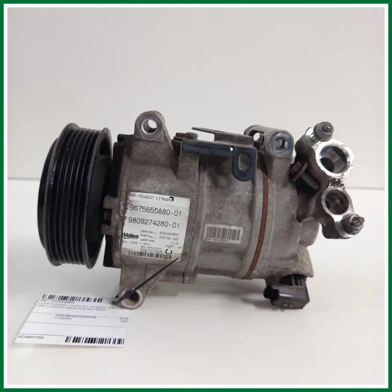 COMPRESSORE VALEO A/C PEUGEOT 308 ANNO 2016 VER 1.6 DIESEL 88KW COD MOT BH01