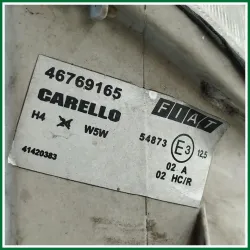 PROIETTORE ANTERIORE DX FIAT SEICENTO ANNO (2002) ATTACCHI INTEGRI C/ FRECCIA LATERALE