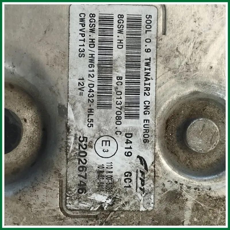 CENTRALINA MOTORE FIAT 500L VER 0.9 KW62 B/MET COD MOT 312A2000