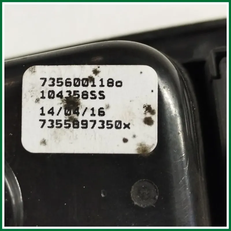 PULSANTIERA FIAT 500L ANNO 2016 VER 0.9 KW62 B/MET COD MOT 312A2000