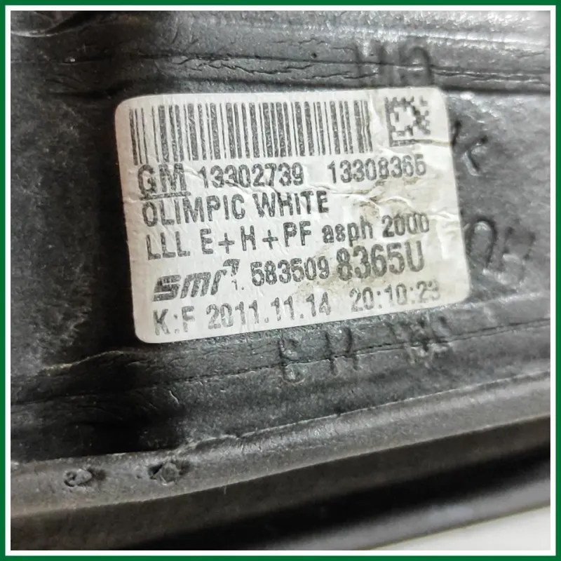 RETROVISORE EST DX OPEL ASTRA SW ANNO 2012 CALOTTA COL. BIANCO CONNETTORE 7 FILI ALCUNI SEGNI