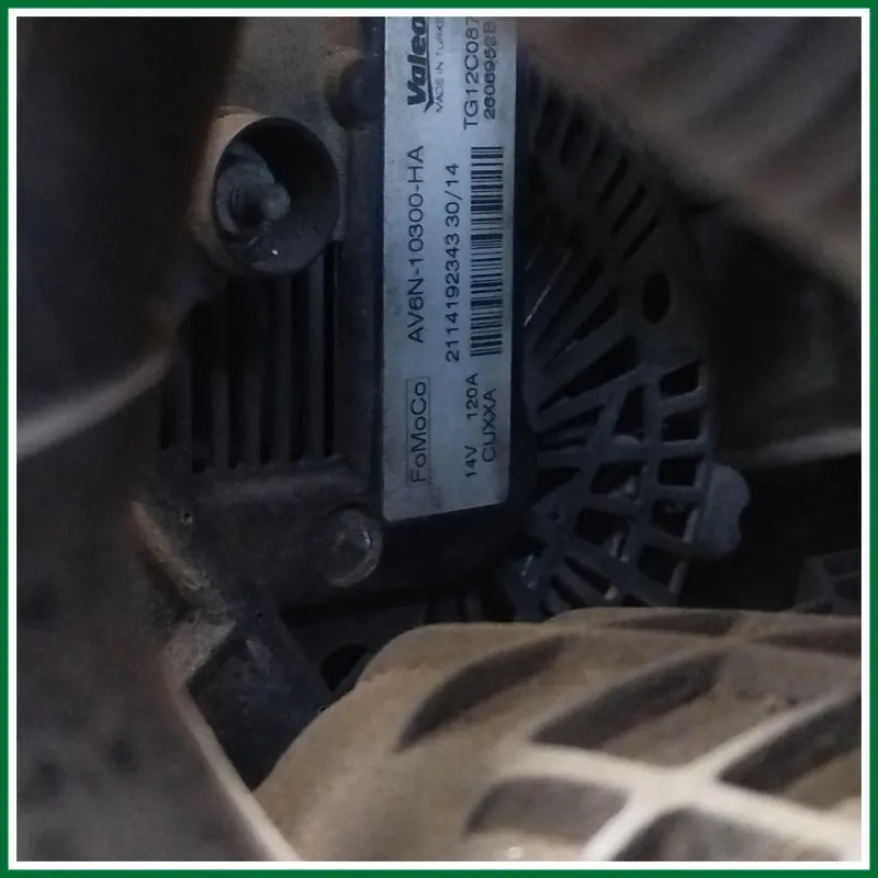 ALTERNATORE VALEO 120 AMP. COD AV6N-10300-HA FORD B-MAX 2015 VERS 1.4 66 KW B/GPL COD. MOTORE RTJC
