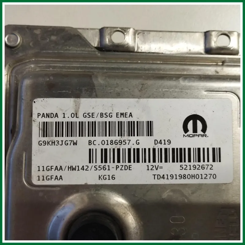 CENTRALINA MOTORE MOPAR FIAT PANDA HYBRID 2020 VER 1.0 KW 51 COD MOT 46341162