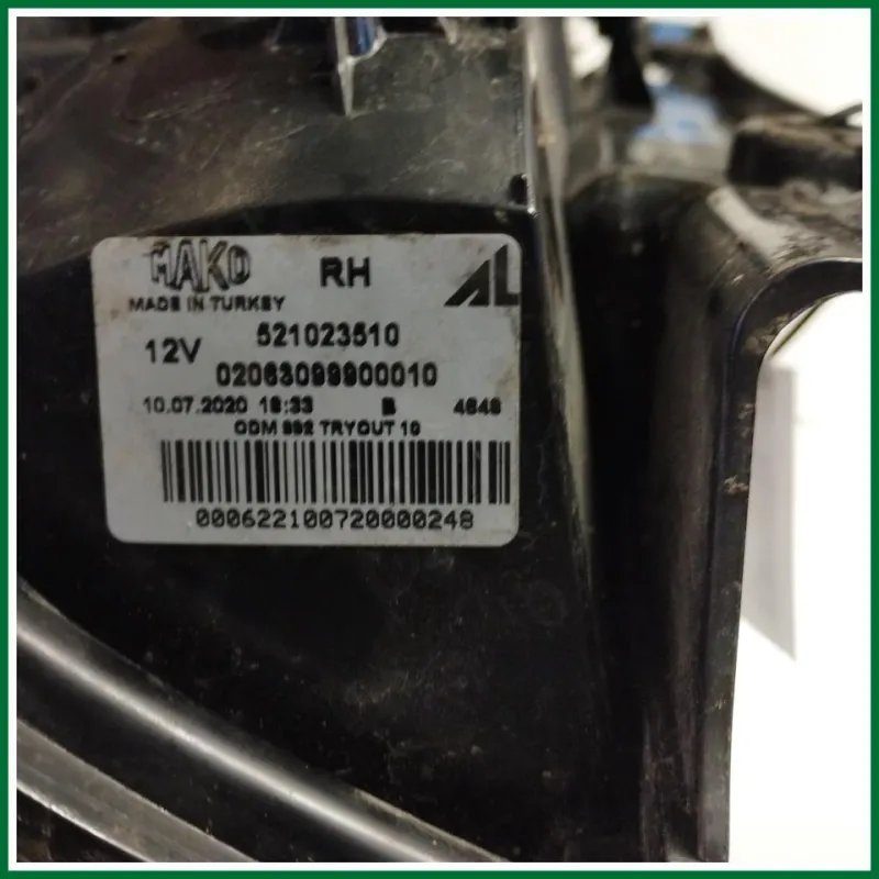 FANALE POST. DX FIAT PANDA HYBRID 2020 VER 1.0 KW 51 COD MOT 46341162