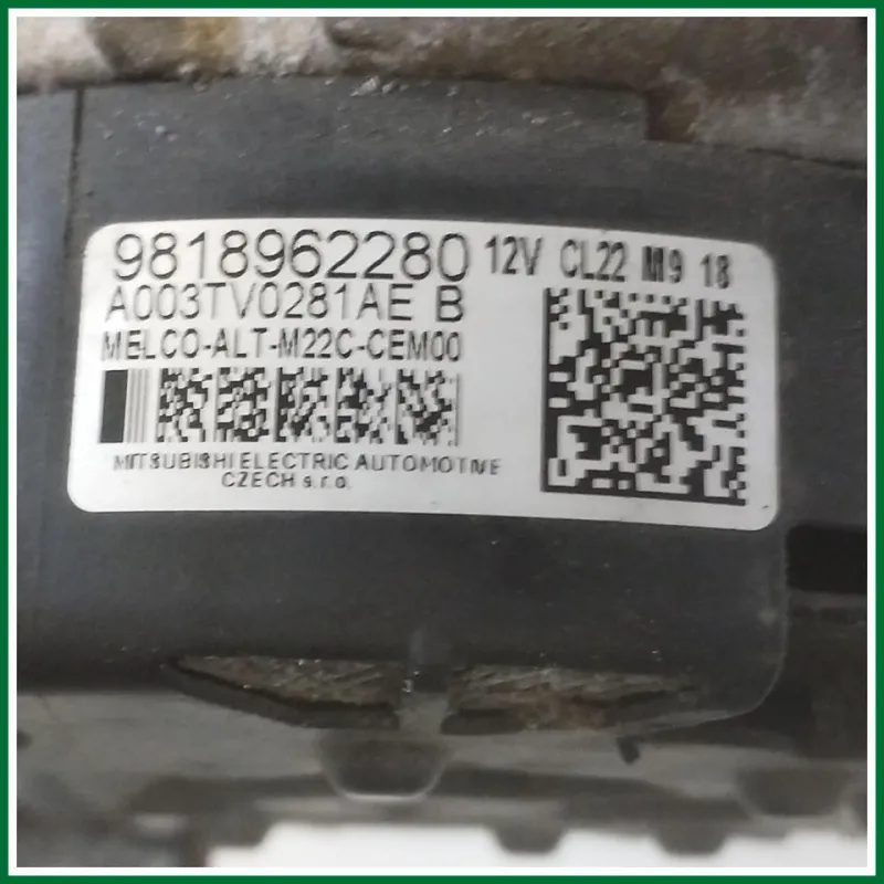 ALTERNATORE TOYOTA PROACE VER 2.0 KW90 D COD M AH01