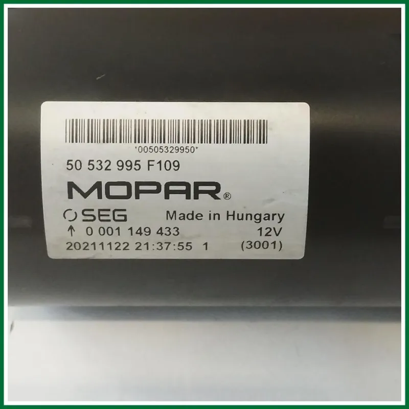 MOTORINO AVVIAMENTO MOPAR ALFA ROMEO STELVIO 2022 VERS 2.2 118 KW D COD M.46347914 COD RICAMBIO 50532995F109