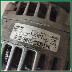 ALTERNATORE DENSO FIAT 500 ANNO 2010 1.2 70 KW DIESEL COD. MOTORE 199B1000