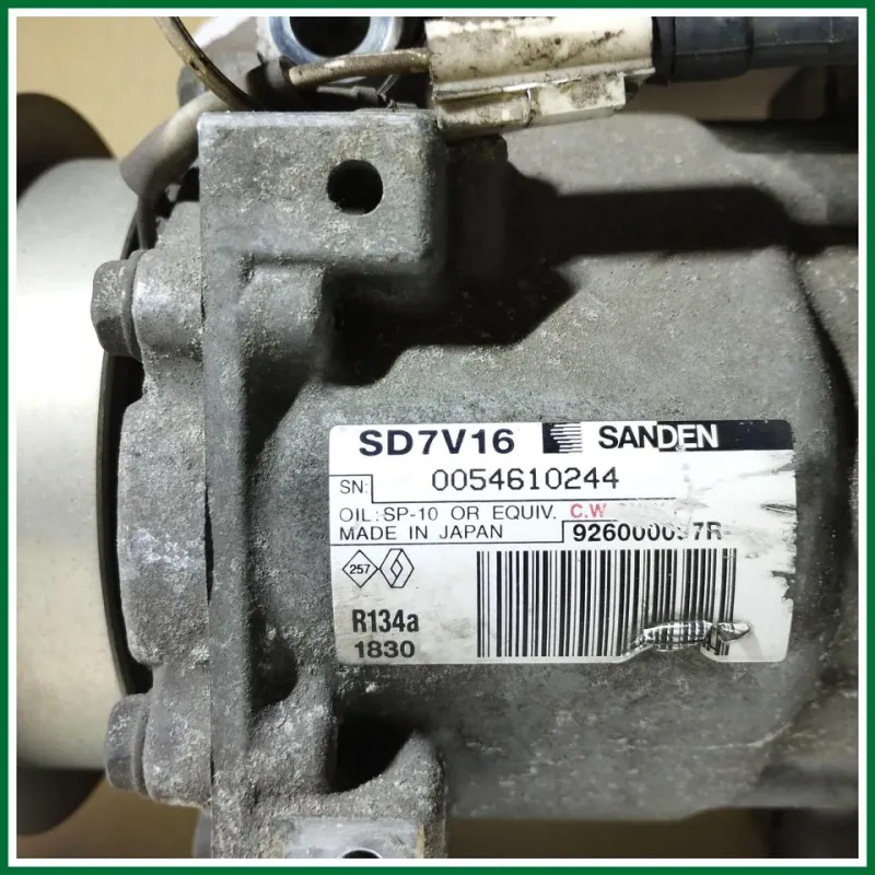 COMPRESSORE SANDEN DACIA DUSTER 1°SERIE 2013 1.6 77 KW B/GPL COD MOTORE K4MH6