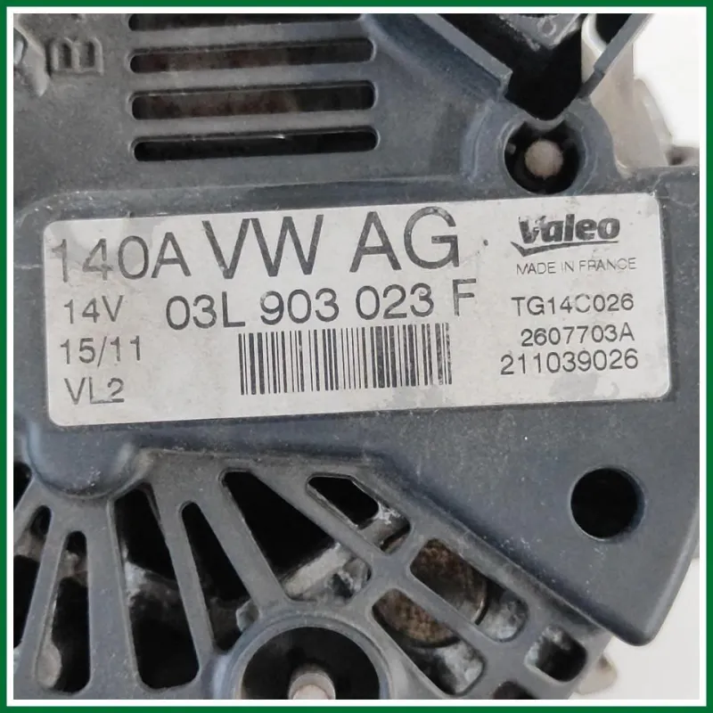 alternatore valeo skoda octavia 1.6 77kw