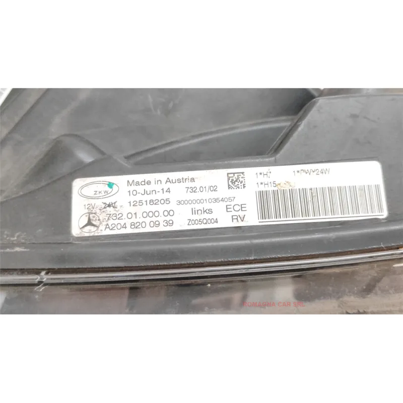 PROIETTORE SX. MERCEDES-BENZ CLASSE GLK (X204) (07/08-) 200 CDI BLUEEFFICIENCY SUV 5P/D/2143CC