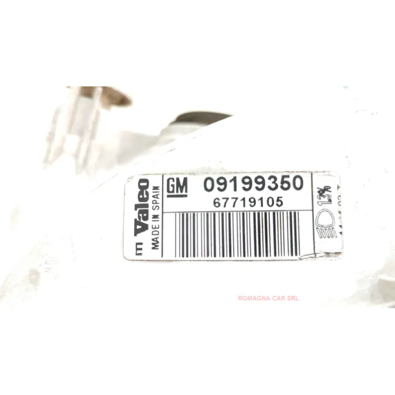 PROIETTORE C/INTERNO NERO SX. OPEL AGILA (H00) (04/00-09/04) 1.0 12V MNV 5P/B/973CC