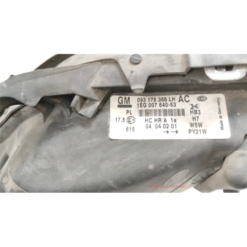 PROIETTORE SX. OPEL ASTRA (T98) (03/98-09/04) 1.2 16V BER. 3P/B/1199CC
