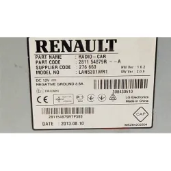 DISPLAY NAVIGATORE SATELLITARE RENAULT CAPTUR (04/13-09/17) 0.9 TCE (66KW) S&S SUV 5P/B/898CC