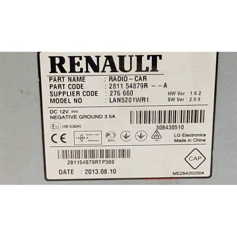 DISPLAY NAVIGATORE SATELLITARE RENAULT CAPTUR (04/13-09/17) 0.9 TCE (66KW) S&S SUV 5P/B/898CC